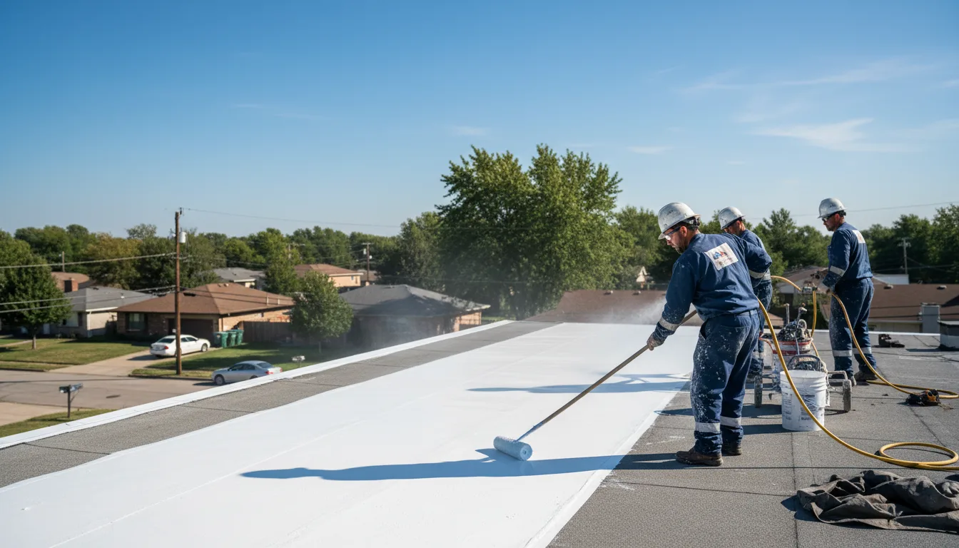 Commercial roof coating in Collyer, KS near me